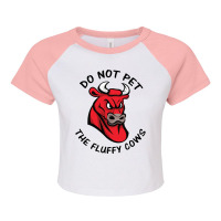 Do Not Pet The Fluffy Cow Classic  Copy Copy Raglan Crop Top | Artistshot