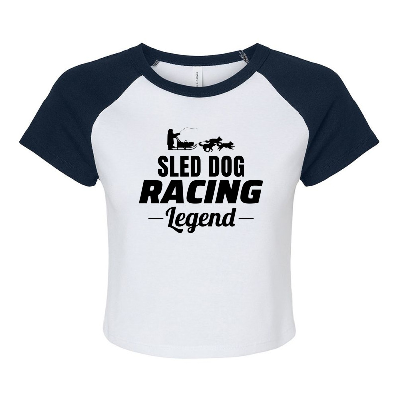 Husky Sledding Sled Dog Racing Alaskan Racer Dad Raglan Crop Top | Artistshot