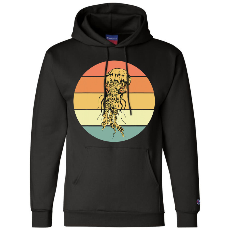 Beautiful Jellyfish Retro Outfit Sea Animal Lover Champion Hoodie | Artistshot