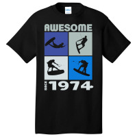 Awesome Since 1974. Wakeboard Lifestyle Pullover Hoodie Basic T-shirt | Artistshot