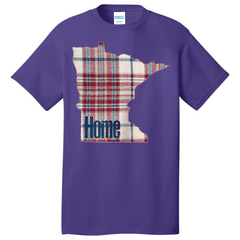 State Of Minnesota Plaid Minnesota Is Home Raglan Baseball Tee Basic T-shirt | Artistshot