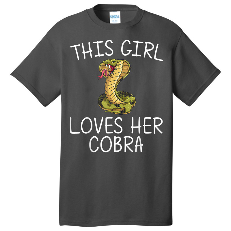 Cool Cobra Art For Girls Kids King Cobra Snake Lover Reptile T Shirt Basic T-shirt | Artistshot