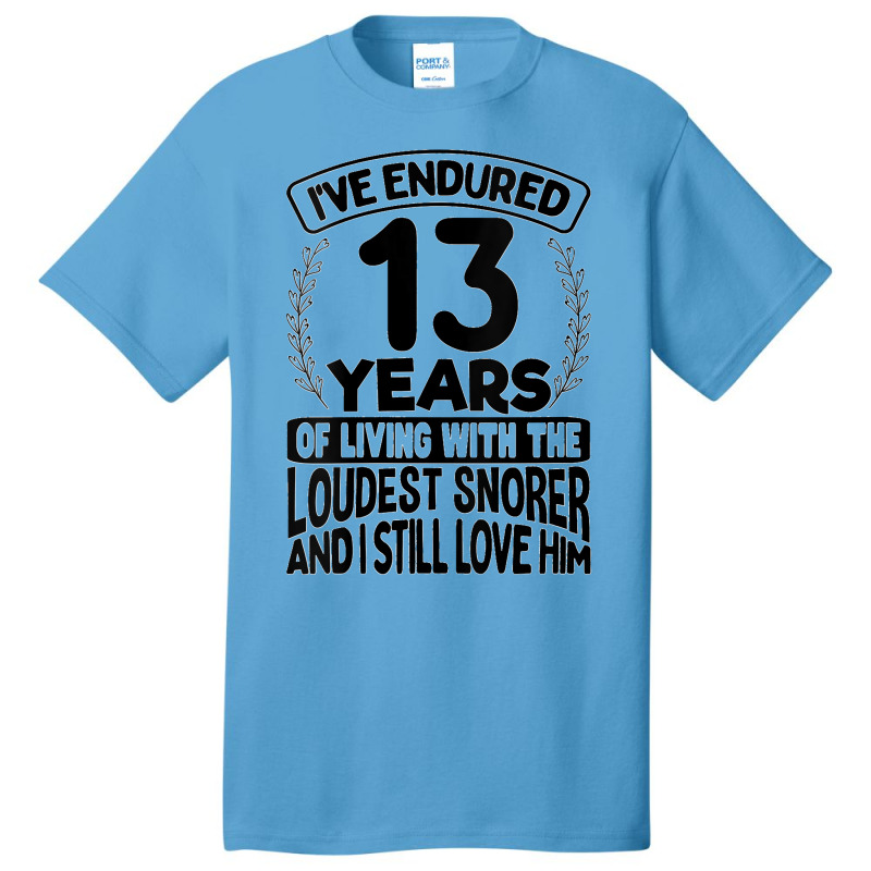 Womens 13th Wedding Anniversary Gifts For Her 13 Years Of Marriage Basic T-shirt | Artistshot