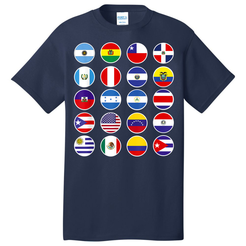 All Latin American Flags Countries Banderas Latinoamerica T Shirt Basic T-shirt by deleonnylorindg | Artistshot