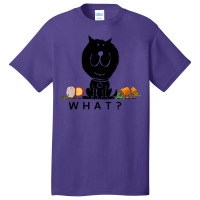 What Cat T  Shirt What Cat Shirt, Funny Black Cat , Cat Lover , Cat Wi Basic T-shirt | Artistshot