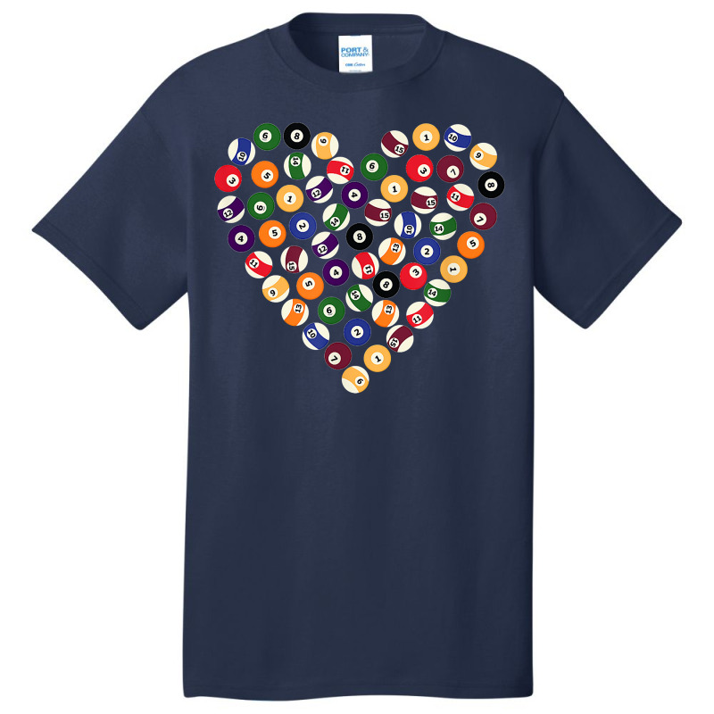 Pool Player Billiard Balls Heart For Pool & Billiards Lovers T Shirt Basic T-shirt | Artistshot