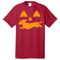 Pumpkin Eyes Dachshund Funny Halloween Jack O Lantern Dog T Shirt Basic T-shirt | Artistshot