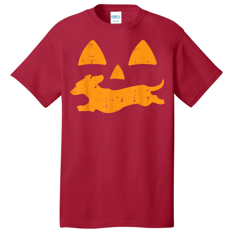 Pumpkin Eyes Dachshund Funny Halloween Jack O Lantern Dog T Shirt Basic T-shirt | Artistshot