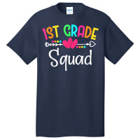 Team 1st First Grade Squad Teacher Student Back To School T Shirt Basic T-shirt | Artistshot