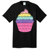 Pop It Fidget Game Colorful Cupcake For Children Basic T-shirt | Artistshot