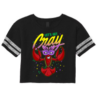 Crawdads Lobster With Parade Mask Funny Mardi Gras Scorecard Crop Tee | Artistshot