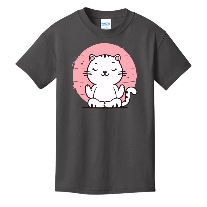 Kitten Meditating Basic Youth T-shirt by RichardRiari | Artistshot