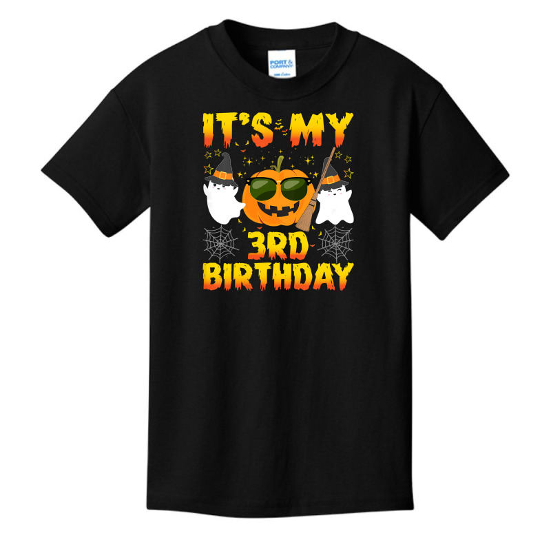 Kids Halloween Birthday 3 Year Old Boy Girl 3rd Birthday Costume T Shi Basic Youth T-shirt | Artistshot