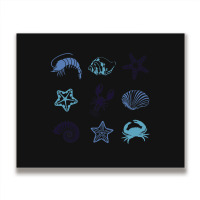 Crustacean Core Aesthetic Crustaceans Crab Lobster Metal Print Horizontal | Artistshot