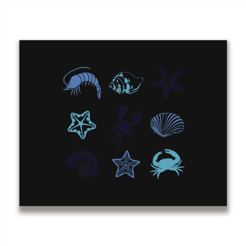 Crustacean Core Aesthetic Crustaceans Crab Lobster Metal Print Horizontal | Artistshot