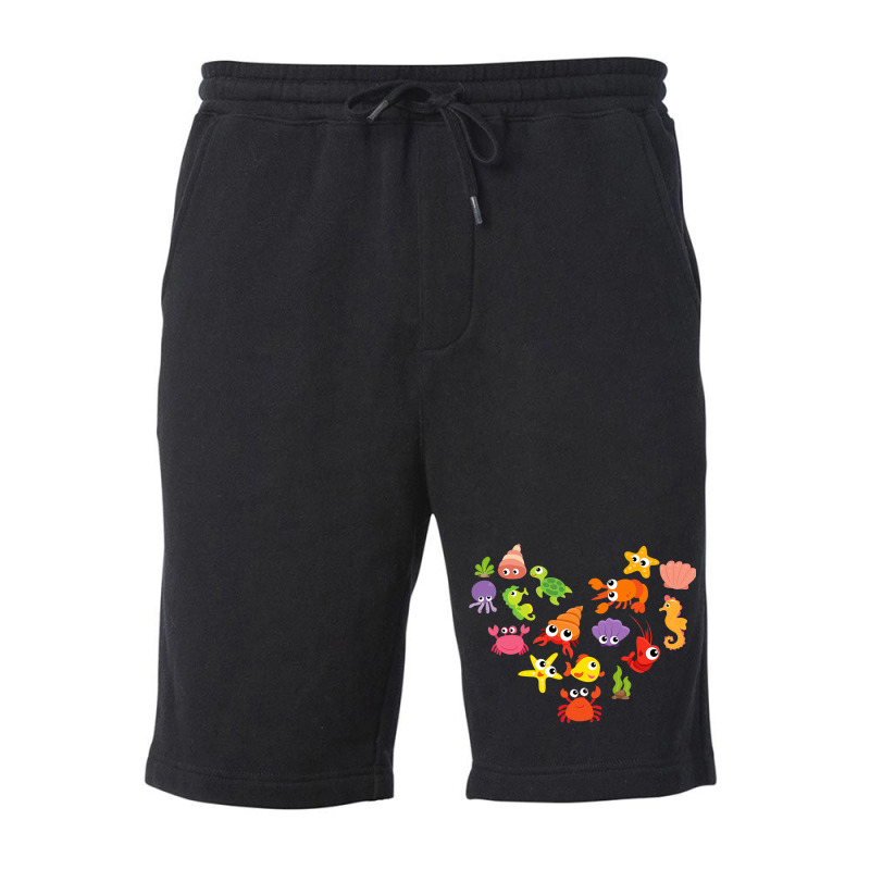 Crustacean Core Aesthetic Crustaceans Crab Lobster Fleece Short | Artistshot