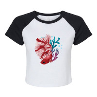 Trending Aquarium Betta Fish Lover Freshwater Fish Betta Fish Raglan Crop Top | Artistshot