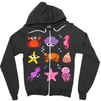 Crustacean Core Aesthetic Crustaceans Crab Lobster Zipper Hoodie | Artistshot