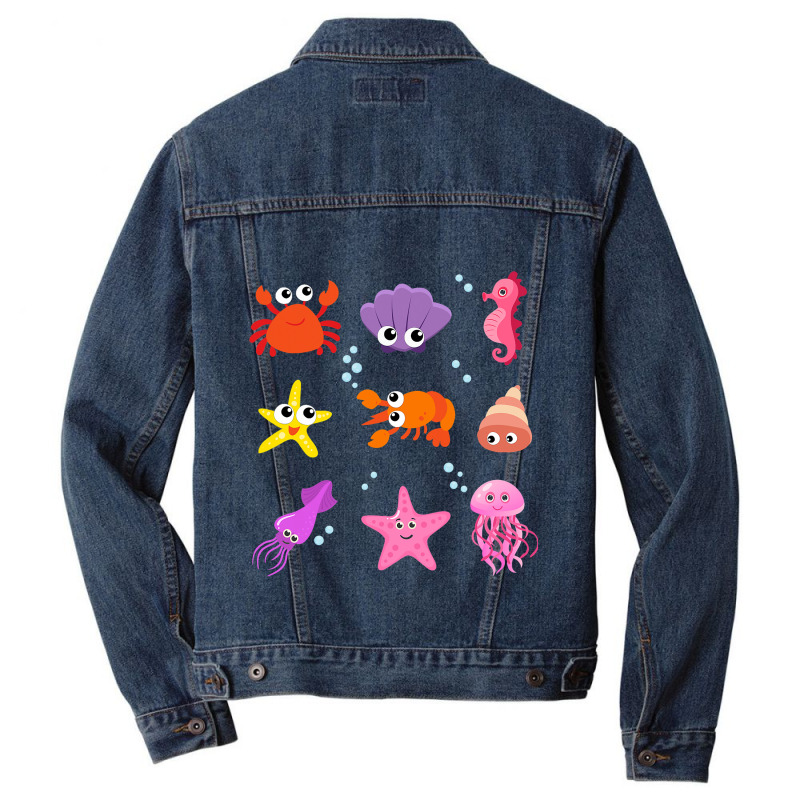 Crustacean Core Aesthetic Crustaceans Crab Lobster Men Denim Jacket | Artistshot