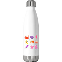 Crustacean Core Aesthetic Crustaceans Crab Lobster Stainless Steel Water Bottle | Artistshot