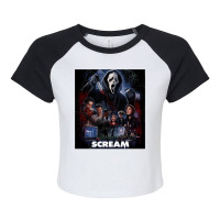 Scream Horror Movie Artwork Raglan Crop Top | Artistshot