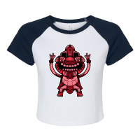 Limited Edition Aztec Warrior Red Raglan Crop Top | Artistshot