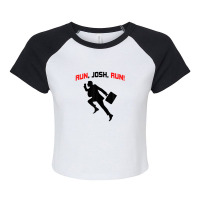 Josh Hawley Run Free Funny Josh Hawley Running Raglan Crop Top | Artistshot