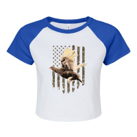 Trending Grouse Hunting Game American Flag Tree Camouflage Hunter Raglan Crop Top | Artistshot