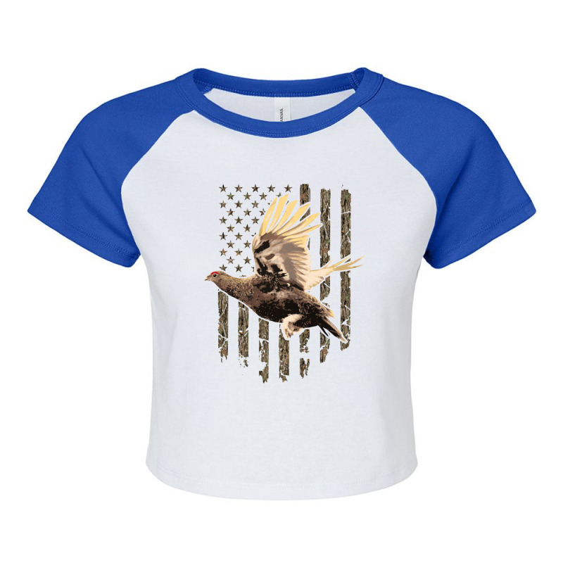 Trending Grouse Hunting Game American Flag Tree Camouflage Hunter Raglan Crop Top by Bostic Walling | Artistshot