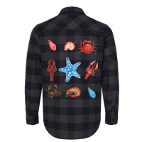 Crustacean Core Aesthetic Crustaceans Crab Lobster Flannel Shirt | Artistshot