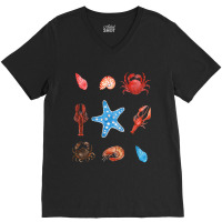 Crustacean Core Aesthetic Crustaceans Crab Lobster V-neck Tee | Artistshot