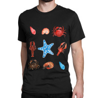 Crustacean Core Aesthetic Crustaceans Crab Lobster Classic T-shirt | Artistshot