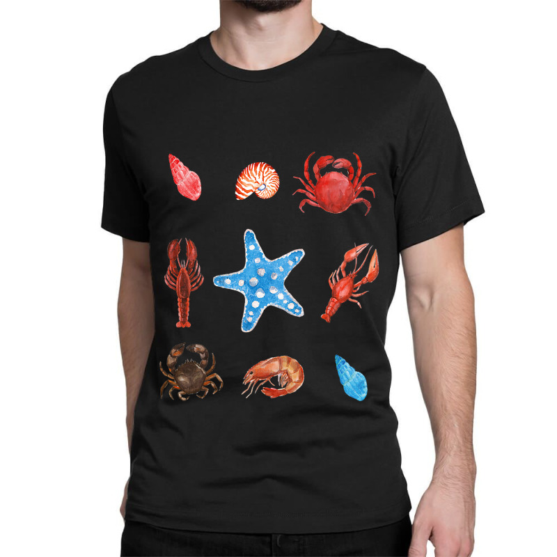 Crustacean Core Aesthetic Crustaceans Crab Lobster Classic T-shirt | Artistshot