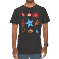 Crustacean Core Aesthetic Crustaceans Crab Lobster Vintage T-shirt | Artistshot