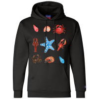 Crustacean Core Aesthetic Crustaceans Crab Lobster Champion Hoodie | Artistshot