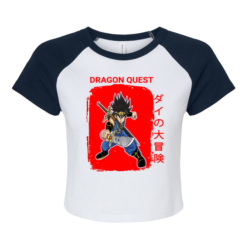 Dai   Dragon Quest Raglan Crop Top by revarristalu | Artistshot