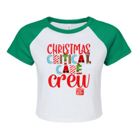 Christmas Critical Care Crew Nurse Tech & Aide Assistant Er T Shirt Raglan Crop Top | Artistshot