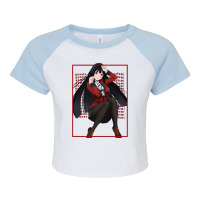 Yumeko Jabami Red Edgy Overload Raglan Crop Top | Artistshot