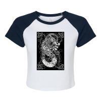 Fenrir Norse Mythology Wolf  Hippie Raglan Crop Top | Artistshot