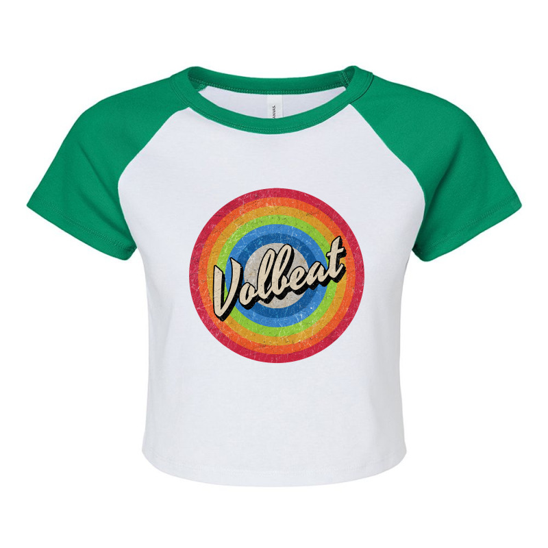 Hot Trend Vintage Style Circle - Volbeat Raglan Crop Top by fenderbendable | Artistshot