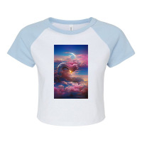 Trending Sun Light In Blue Sky Artsy Design Raglan Crop Top | Artistshot