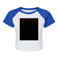 Redrum Minimalist Tv Amp Design Film Amp Tv Art Poster Raglan Crop Top | Artistshot