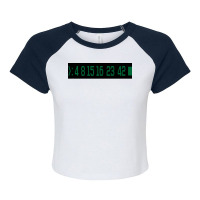 The Numbers Poster Trending Raglan Crop Top | Artistshot