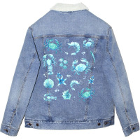 Crustacean Core Aesthetic Crustaceans Crab Lobster Unisex Sherpa-lined Denim Jacket | Artistshot