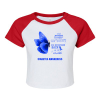 Diabetes Diabetic I Am The Storm Butterfly 51 Diabetes Awareness Raglan Crop Top | Artistshot