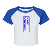 Nordic Combined  Blue Raglan Crop Top | Artistshot