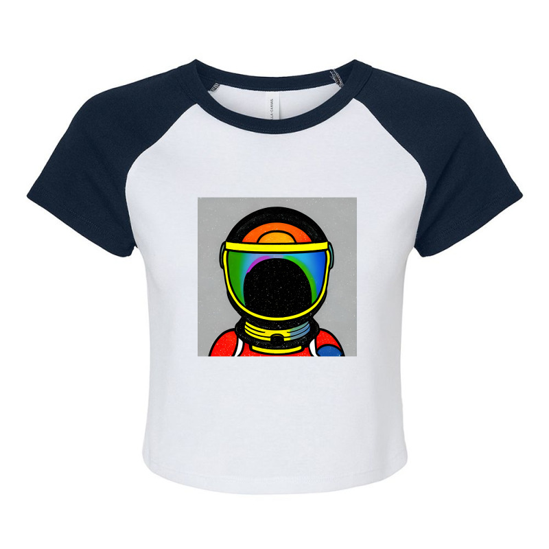 Astronaut Raglan Crop Top by brushdatum98 | Artistshot