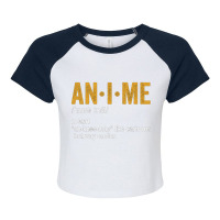 Anime Dictionary Funny Anime Definition Anime Love Raglan Crop Top | Artistshot