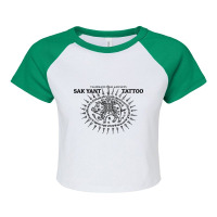 Limited Edition Sak Yant Tattoo Pig Raglan Crop Top | Artistshot