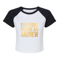 Andrew Name-vx1gb Raglan Crop Top | Artistshot